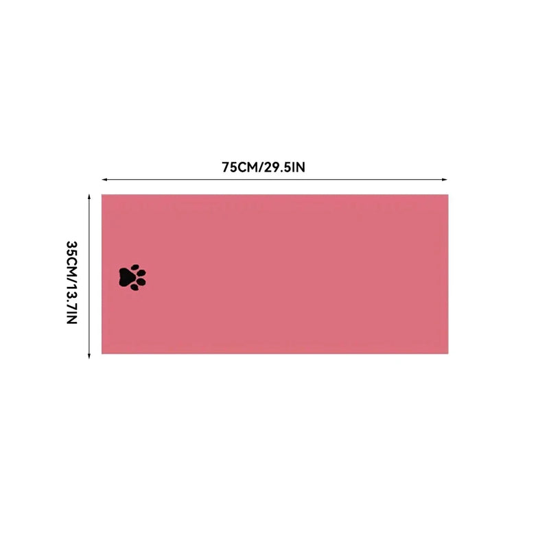 Toalha de Banho Pet em Microfibra – Super Absorvente, Macia e Bordada | 35x75cm / 50x100cm para Cães e Gatos