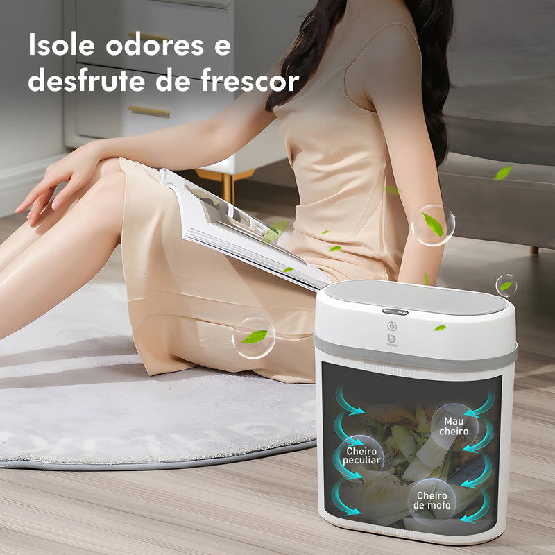 Lixeira Smart Sensor 12L – Toque Livre, Higiene Total