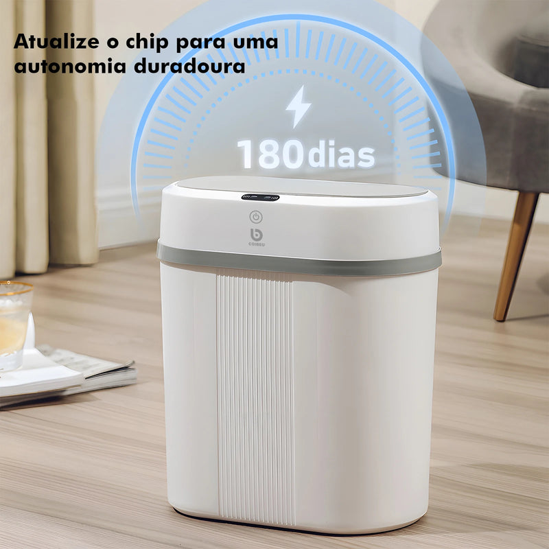 Lixeira Smart Sensor 12L – Toque Livre, Higiene Total