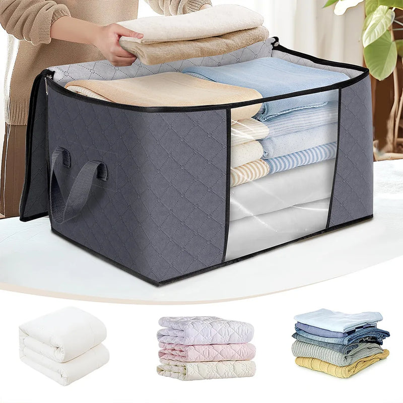 EcoGuard Box – Organizador Anti-Poeira e Umidade para Roupas e Cobertores