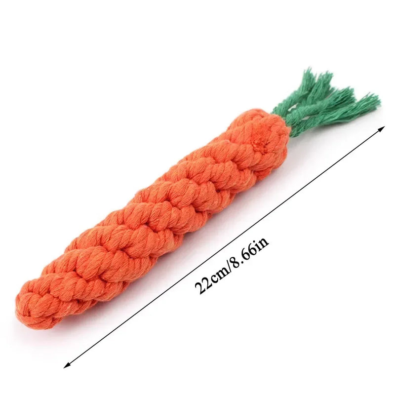 Corda Cenoura Mordedor para Cães – Brinquedo Resistente e Limpeza Dental