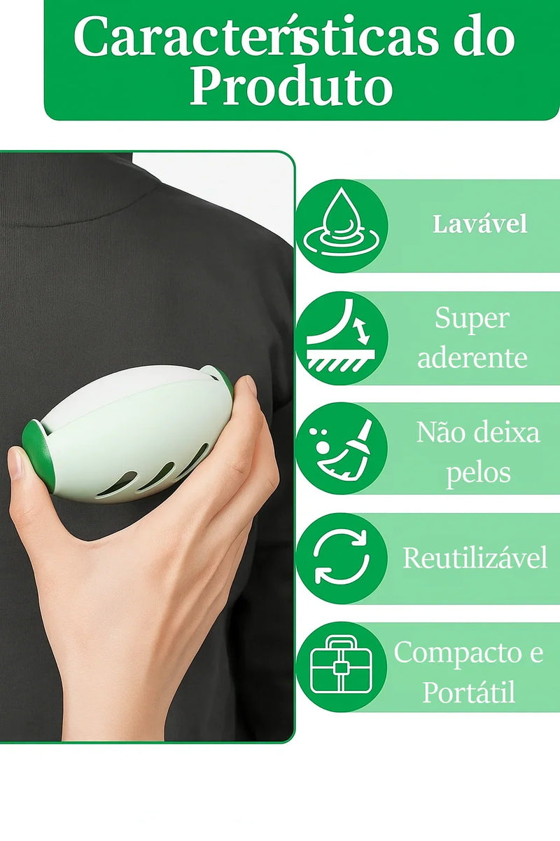 Peloff Roller Removedor Reutilizável de Pelos e Fiapos